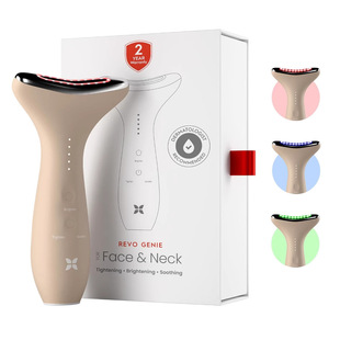 Revo Genie Beauty Instrument for Face and Neck, Powerful Led, Elasticity, Puffiness, Skin Tone