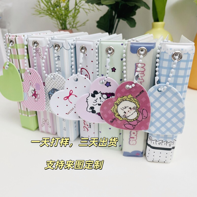 Ins-Style Girly Heart-Shaped Hollow-Out 3inch Grid Polaroid Photo Album High-Value Small Card Album Storage Book