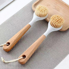 Wholesale Sword Palm Long Handle Pot Scraper Household Kitchen Stove Non-stick Wood Anti-slip Multi-functional Beech Wood Pot Scraper Gadget