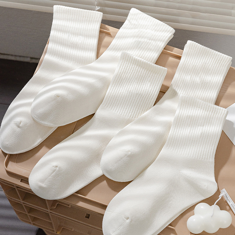 White Socks for Women, Spring and Autumn Cotton Mid-Calf Seamless Loafers, Long Socks with Shark Pants, Black Long Sports Socks for Men White Socks for Women, Spring and Autumn Cotton Mid-Calf Seamless Loafers, Long Socks with Shark Pants, Black Long Sports Socks for Men