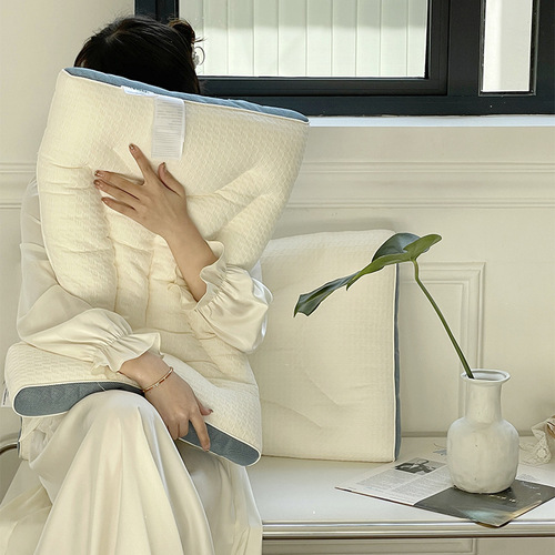 New cervical vertebra curve traction pillow, partitioned cervical vertebra pillow, pillow core, cervical vertebra protection, sleep aid, breathable household model wholesale