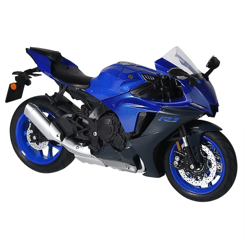 Оригинальная авторизованная 1:9 модель алюминиевого автомобиля Yamaha R1, подсветка, амортизация, бизнес-подарок, экспонат мотоклуба