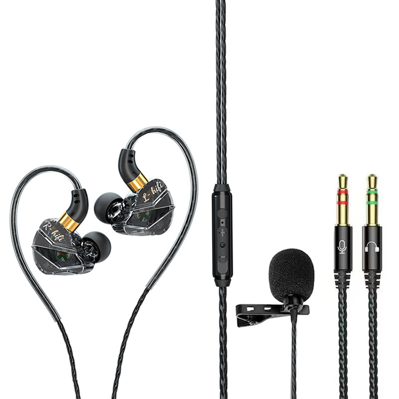 Auriculares de computadora de escritorio en la oreja dos en uno con cable e-sports juego dedicado USB Dual-plug auriculares con micrófono