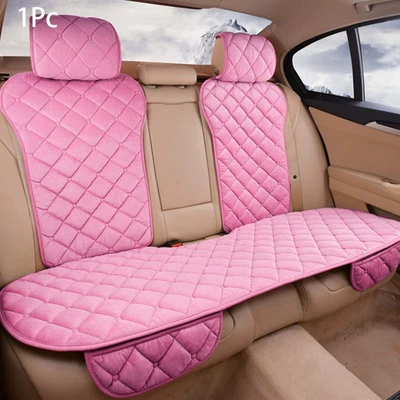 seat cushion for winter warmth, slim: Wool pad - plush-rear-seat-backrest-light-pink