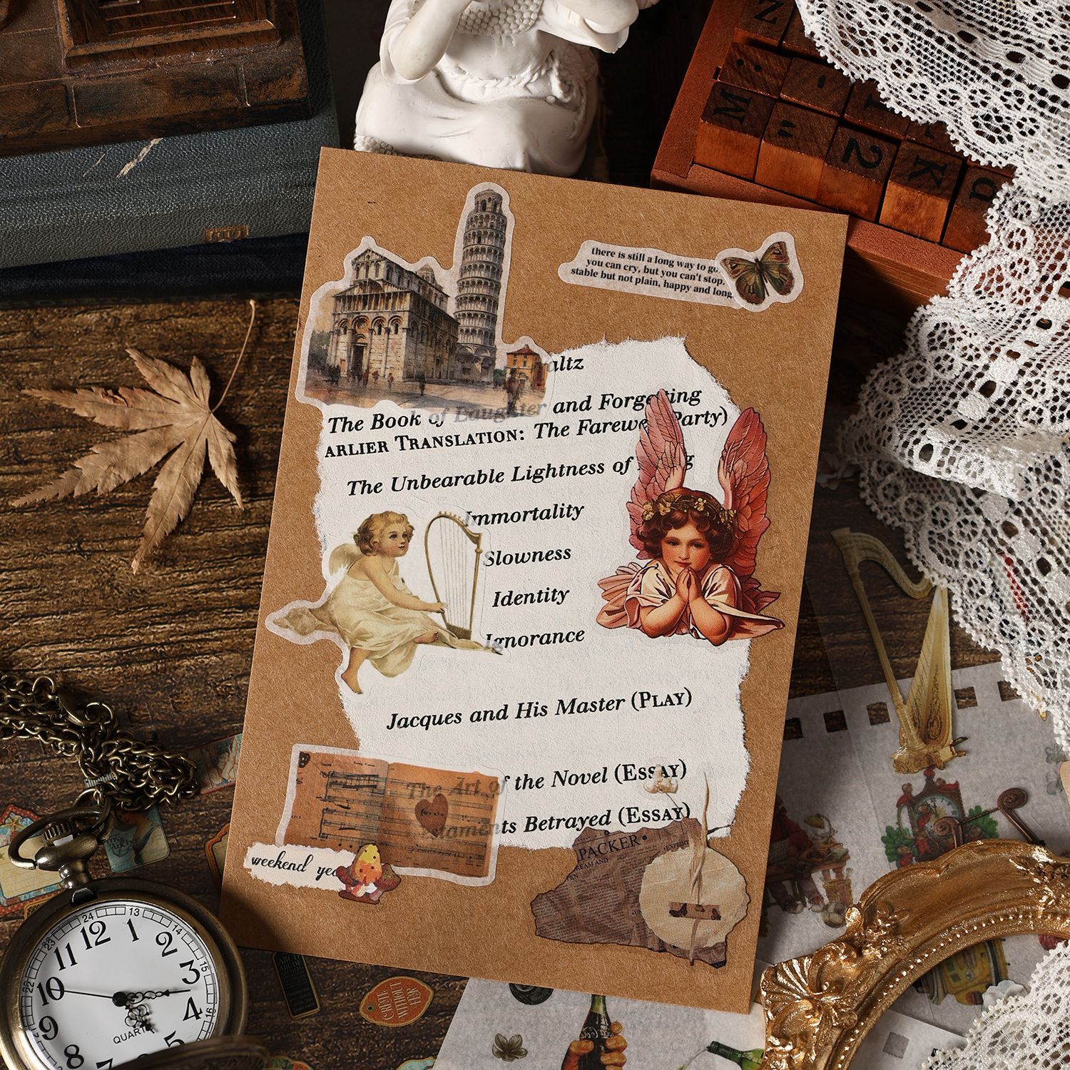 Serie clásica de regalos de mano Papel adhesivo de bobina retro Libro de bricolaje transfronterizo Material de decoración de cuentas de mano Pegatinas de collage