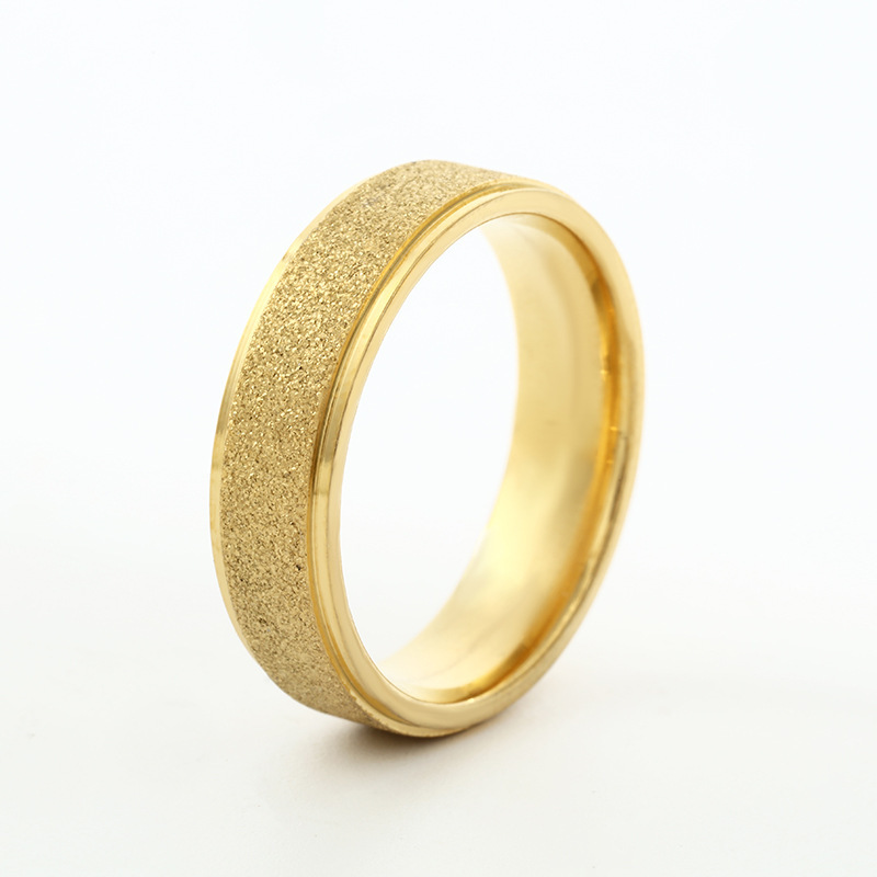 Joyería de acero Titanium vendedora caliente transfronteriza fabricante masculino del anillo esmerilado hueco del acero inoxidable del estilo europeo y americano de la cadena giratoria