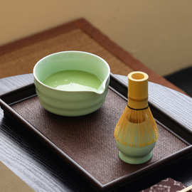 跨境日式抹茶茶具套装百本立茶刷宋代点茶工具三件套竹制茶筅笠