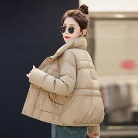 羽绒服女短款2023冬季爆版韩系时尚小个子立领加厚白鸭绒保暖外套