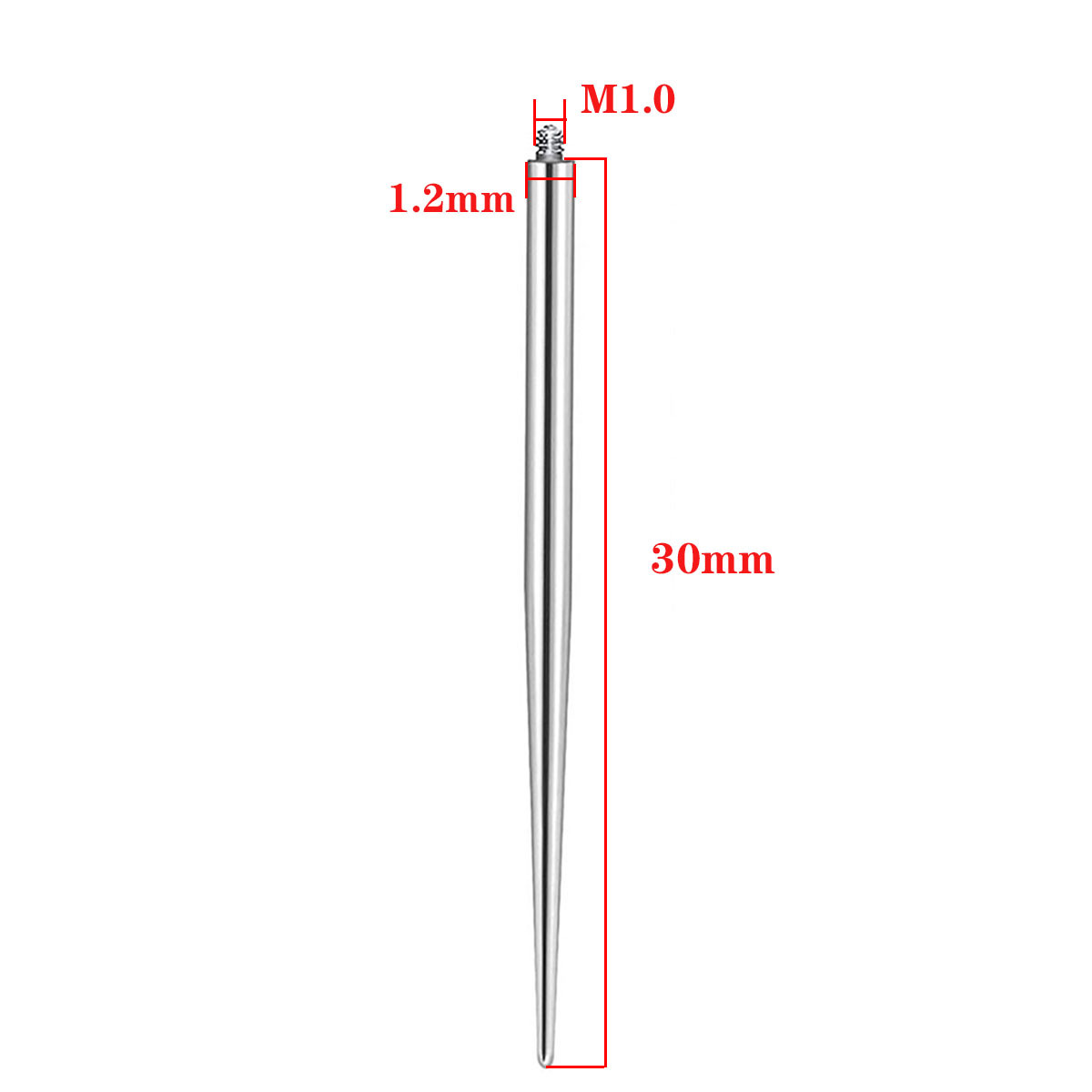 Einweg-Führungsstab aus Edelstahl mit Nadelgewinde für Lippen- und Bauchnabelpiercings_voghion.com