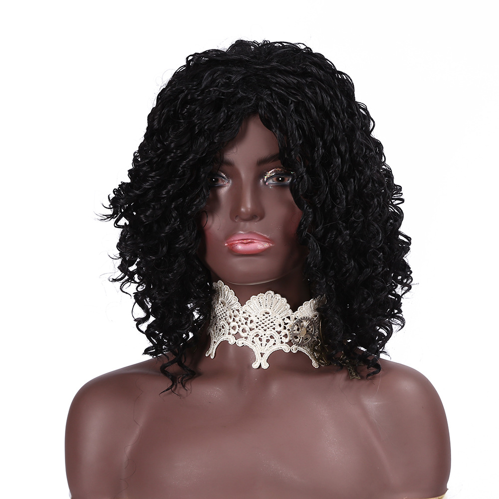 Curly wavy wig