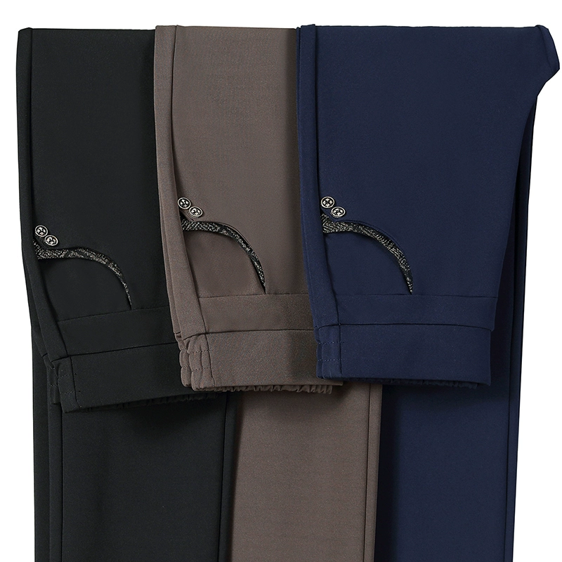 Женские брюки среднего и пожилого возраста весенние и осенние зимние брюки свободные с высокой талией мамы брюки старушки толстые бархатные бабушкины брюки