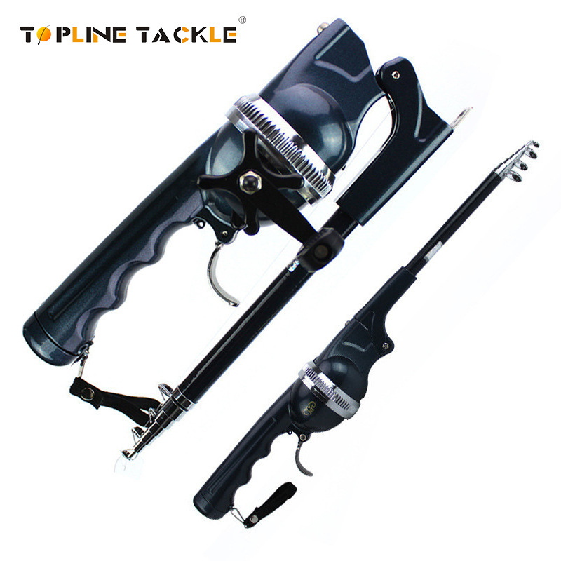 Pesca dele plegable caña de pescar integrado rueda oculta con línea de pesca portátil bolsillo lanzar varilla luya varilla al por mayor