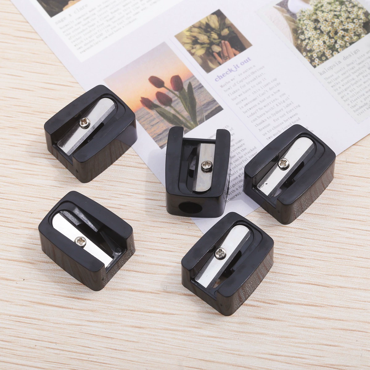 Черная пластиковая точилка для карандашей для бровей, деревянный карандаш для бровей, консилер, ручка, подводка для глаз, подводка для губ, специальная точилка для карандашей