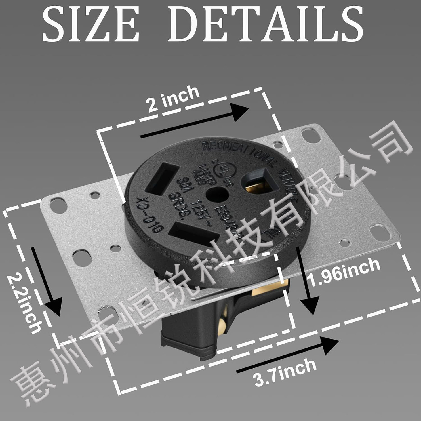 UL认证美规3插30A大功率美标电源插座NEMA TT-30P