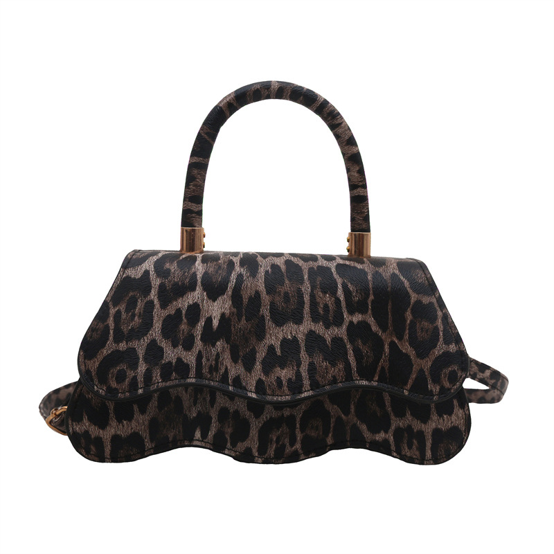 2025 nuevo patrón de leopardo europeo y americano de moda retro elegante bolso de hombro de moda moda bolso casual bolso de forma cuadrada
