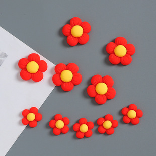 A small red flower five petal flower cream glue mobile phone shell diy material handmade net red resin accessories glue drop