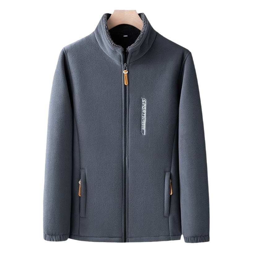 Polar fleece coat autumn and winter warm liner padded velvet padded middle-aged father winter clothes middle-aged and elderly men's cotton-padded clothes