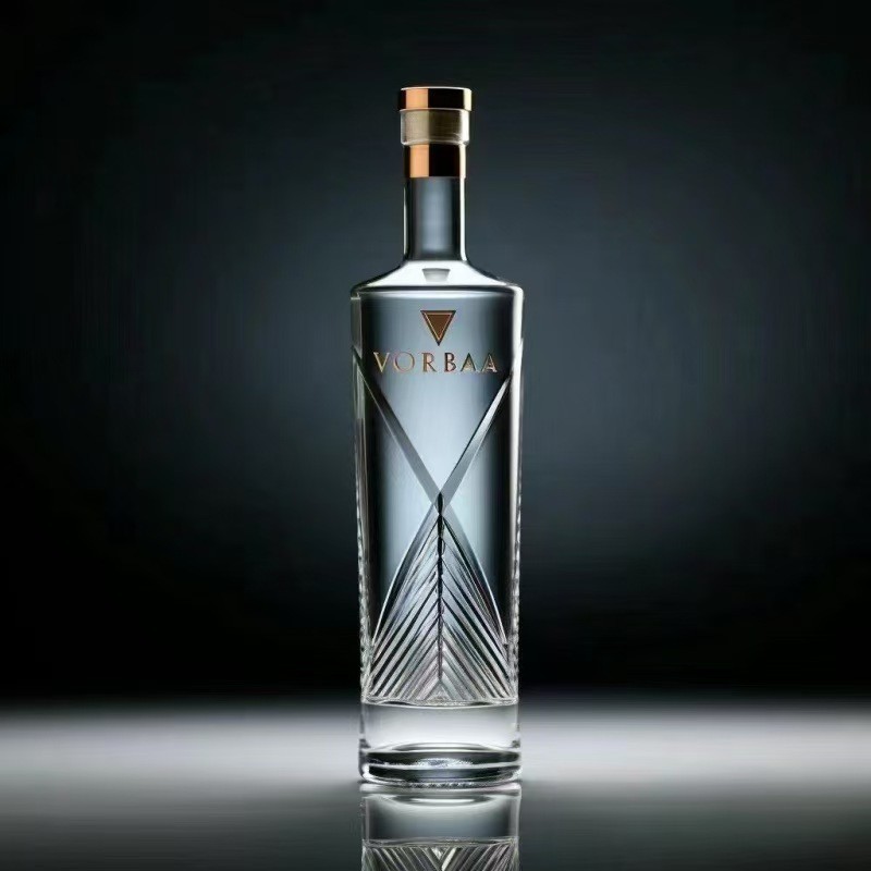 750ml透明白酒瓶清香型白酒瓶浓香型白酒瓶喷涂烤花瓶透明空瓶