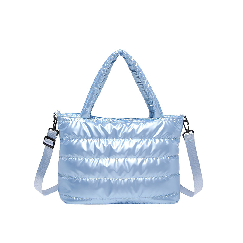 Bolso de mujer de algodón 2023 otoño y invierno nuevo bordado bolso de hombro de algodón espacial de moda brillante bolso de mujer