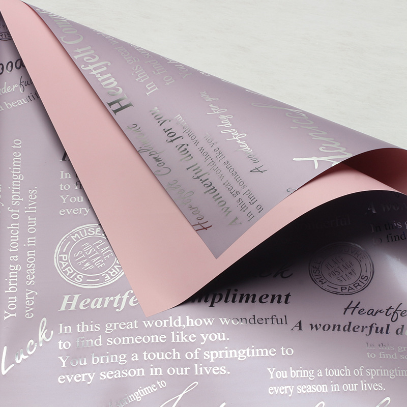 Huaxi Katia fábrica de utopía flor al por mayor papel de embalaje de aluminio impermeable florista material de ramo de flores