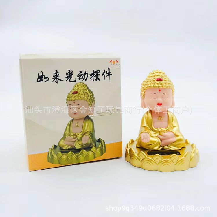 ソーラー禅笑い仏陀装飾品ホームエントランスレジカーポットスケール逆流香装飾品|undefined