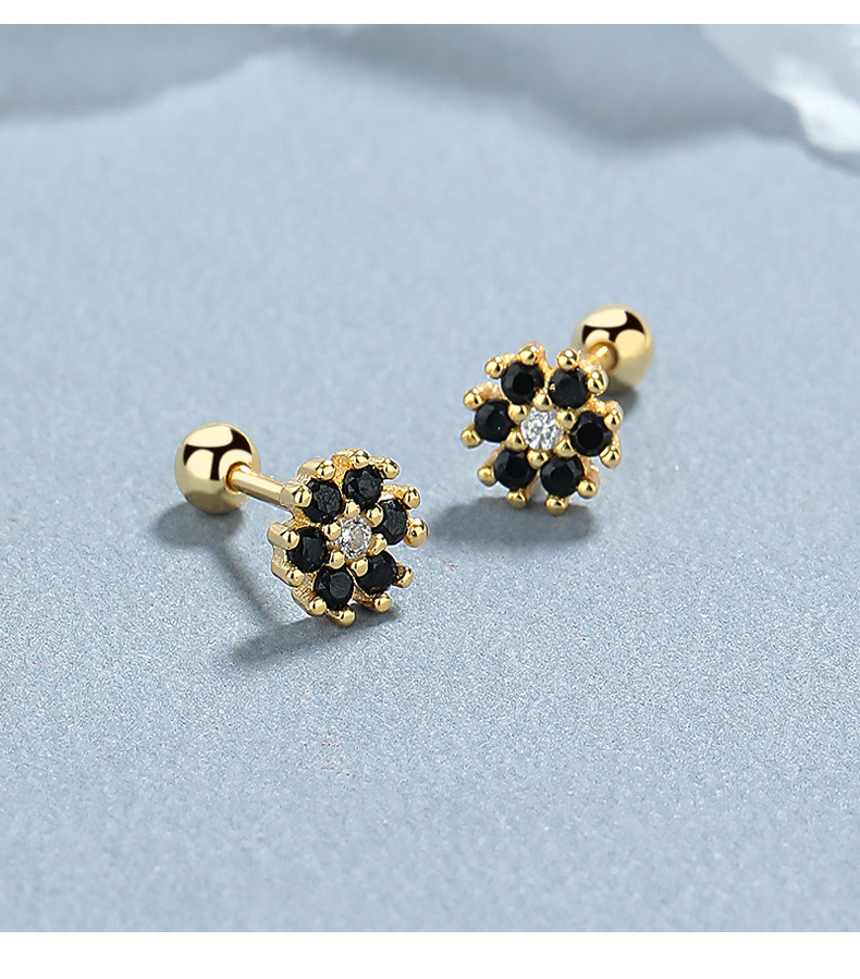 1g Weight 925 Sterling Silver Ear Needle Material Zircon Inlay Material Small Stud Earrings Classification Screw Backs Ear Cap Type 1 Pair Quantity Daily Occasion 925 Sterling Silver Material Flower Pattern All Seasons Season Women's Gender Plating Design Basic, Simple Style Style 1 Pair 925 Sterling Silver Zircon 925 Sterling Silver Earrings Flower Screw Backs Small Stud Earrings