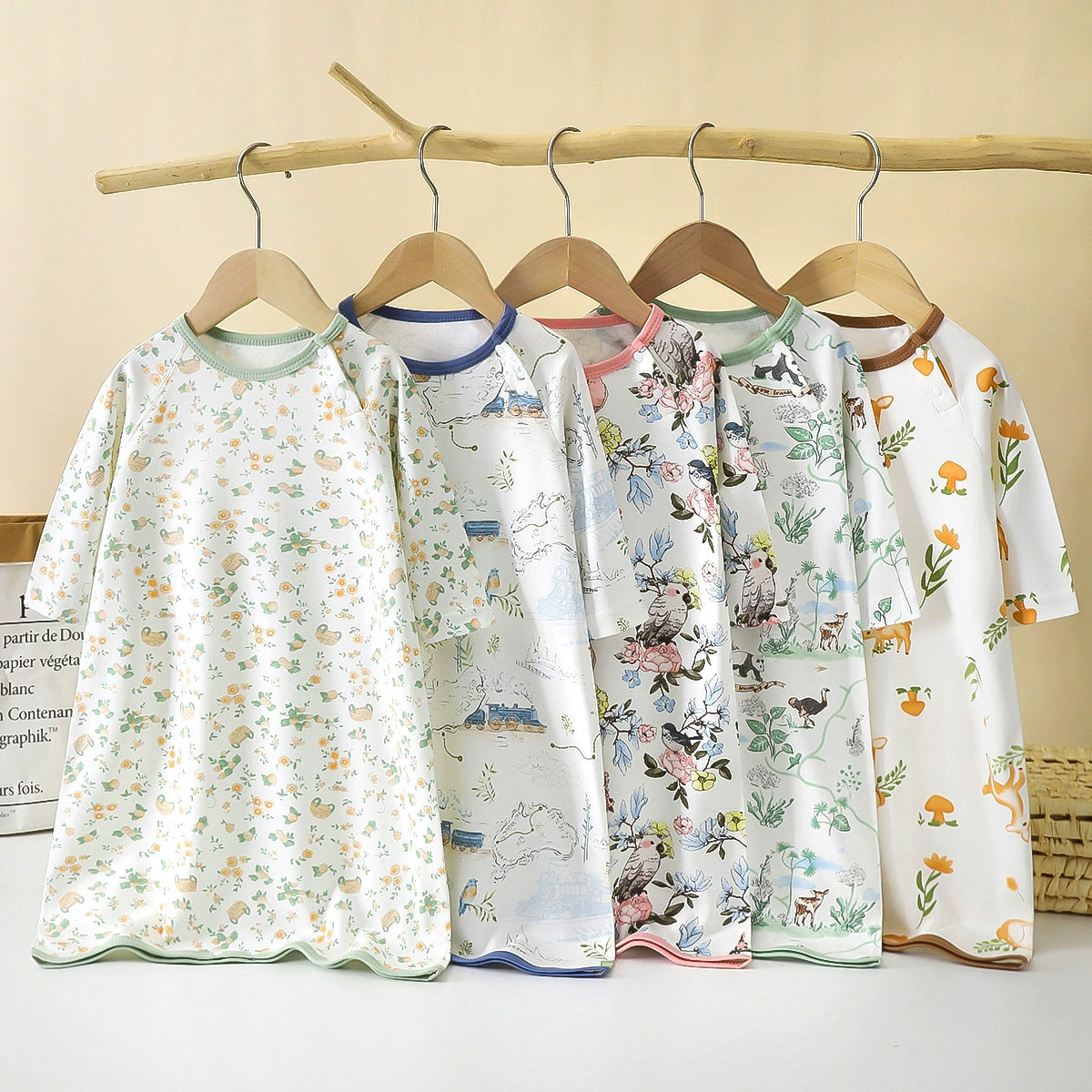 Детская спящая юбка костюм для кондиционирования воздуха Детские халаты с длинными рукавами