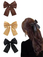 B 82065 French Style Satin Bow Hair Clip ��ʽ���������
