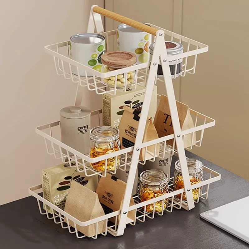 Стеллаж для хранения тарелки с фруктами, многослойная трехслойная корзина для хранения, настольная корзина для хранения, корзина для хранения закусок, корзина с фруктами, заводская корзина для фруктов и овощей