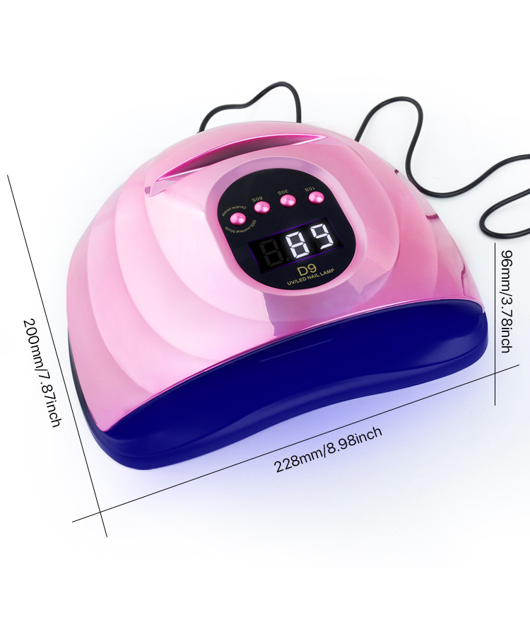 D9 Nail UV Lamp for Nail Salons, UV Nail Polish, Gel Nail Curing, Nail Dryer with Phone Holder Fast Drying.
