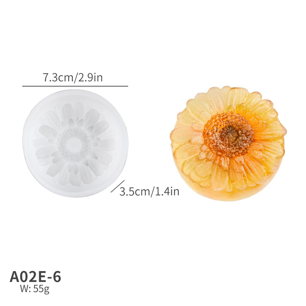 캔들몰드_A02E-6 둥근 해바라기