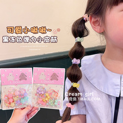 新款可爱夏日爱心星星儿童可爱甜美拇指发圈扎头发辫子不伤发袋装