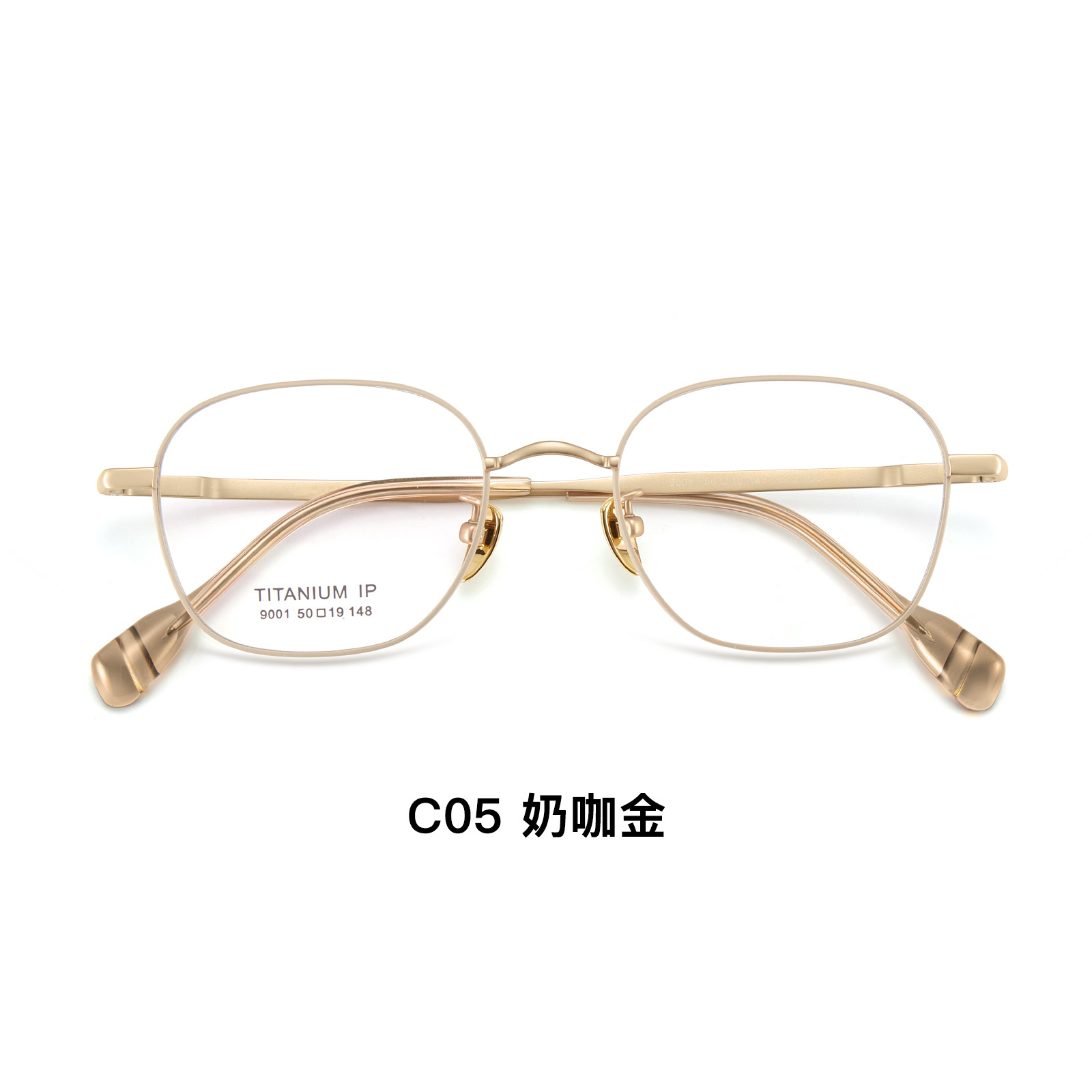 Estilo de corte francés importado puro titanio retro pequeño marco gafas Marco 3mm ancho borde IP chapado puede ser equipado con la miopía Danyang lote