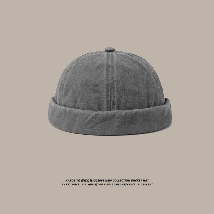 ~笨笨小舖~瓜皮帽 日系 棉質 帽子 圓頂 雅痞流氓帽 地主帽 水兵帽 地主帽 流氓帽 遮陽帽 嘻哈帽 遮陽帽 工作帽