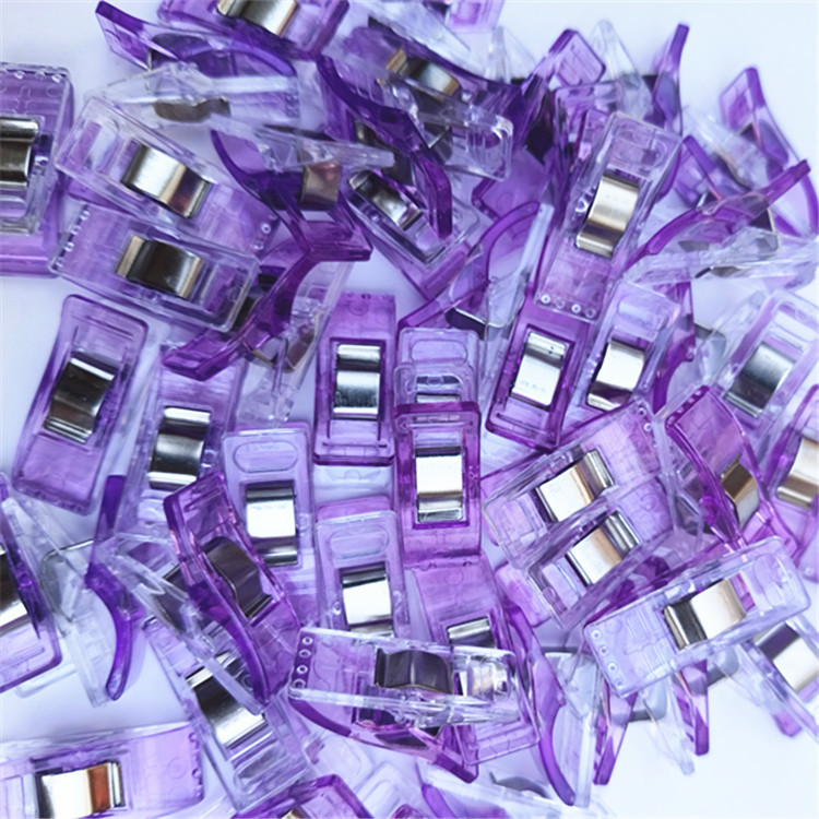 Pequeño clip de costura de escala de hacha de plástico con hebilla de mosaico de borde mini transparente blanco transfronterizo