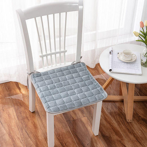 Inventory processing restaurant chairs seat pads winter and autumn plush dining table stool pads with straps home dining chairs dropshipping