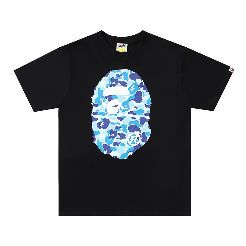 クロスボーダー トレンド ブランド メンズ レディース カップル Tシャツ メンズ 漫画 レター ラウンドネック 半袖|undefined