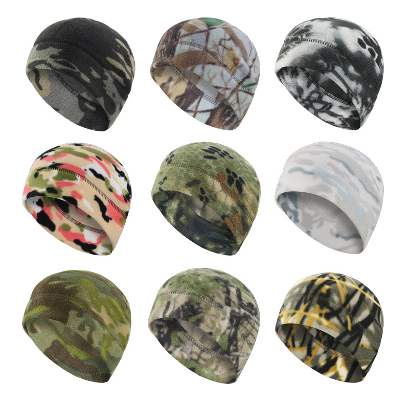 Winter fleece camouflage cap outdoor warm cold-proof cap ski cap fleece cap riding headgear ear cap