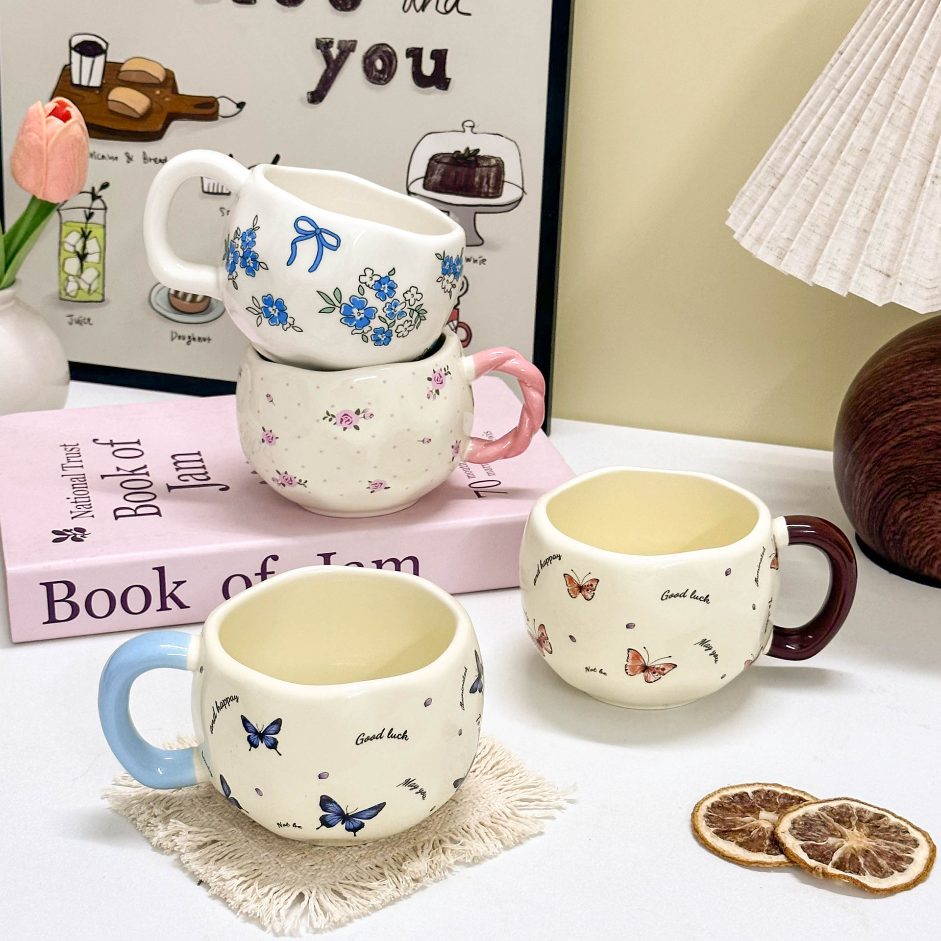 Highly Stylish Women's Home Milk Office Creative Coffee Cup, Design-oriented High-end Ceramic Mug_voghion.com