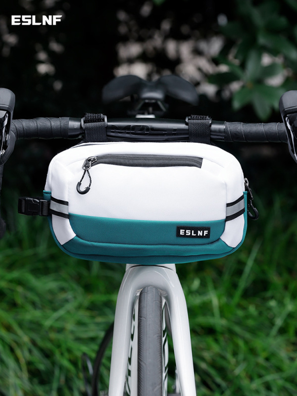 ESLNF ロードバイクハンドルバーバッグ ダブルカラーマッチングヘッドバッグ サイクリングバッグ ヘッド収納バッグ 大容量フロントバッグ|undefined