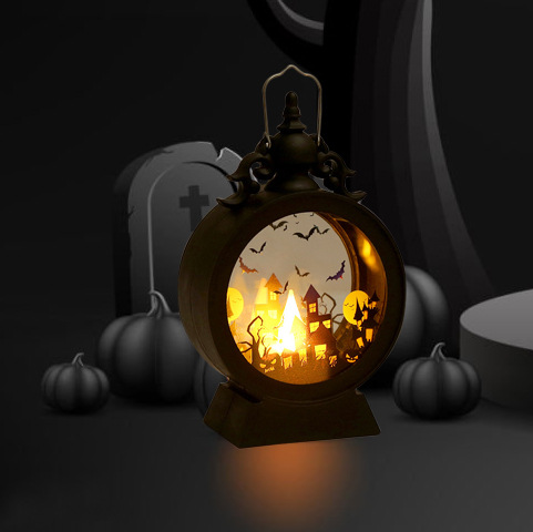 Decoraciones de Halloween transfronterizas ventanas decoraciones LED velas electrónicas Halloween bar atmósfera de terror