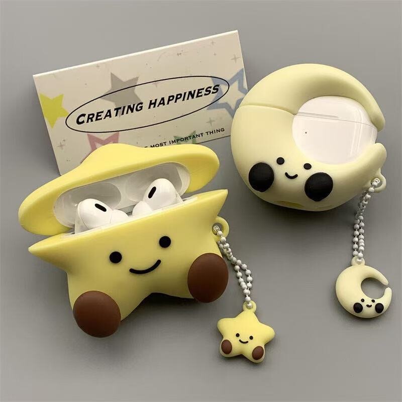 Creative Cartoon Pattern Apple Wireless Headphone Case Suitable for Airpods4 Wireless Bluetooth Headphone Case 1/2/Pro2