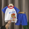 Children's summer sleeves, set, cotton T-shirt for boys, summer clothing, children's clothing