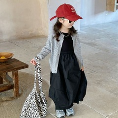 2024春季新款童裝 韓版童裝 女童鏤空毛衣開衫 薄款毛衣外套 春款