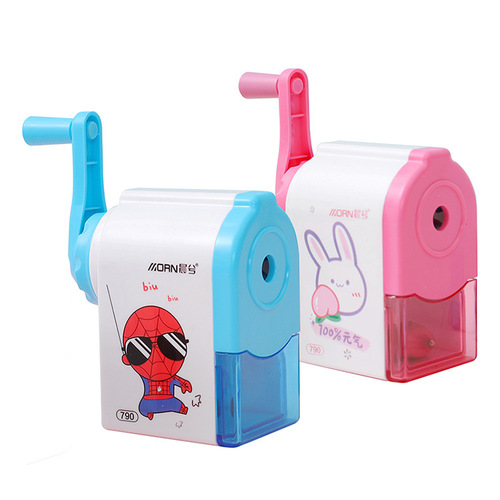 Alloy Steel Core Pencil Hand Pencil Sharpener Cartoon Pencil Sharpener Learning Stationery Children's Day Gift Wholesale