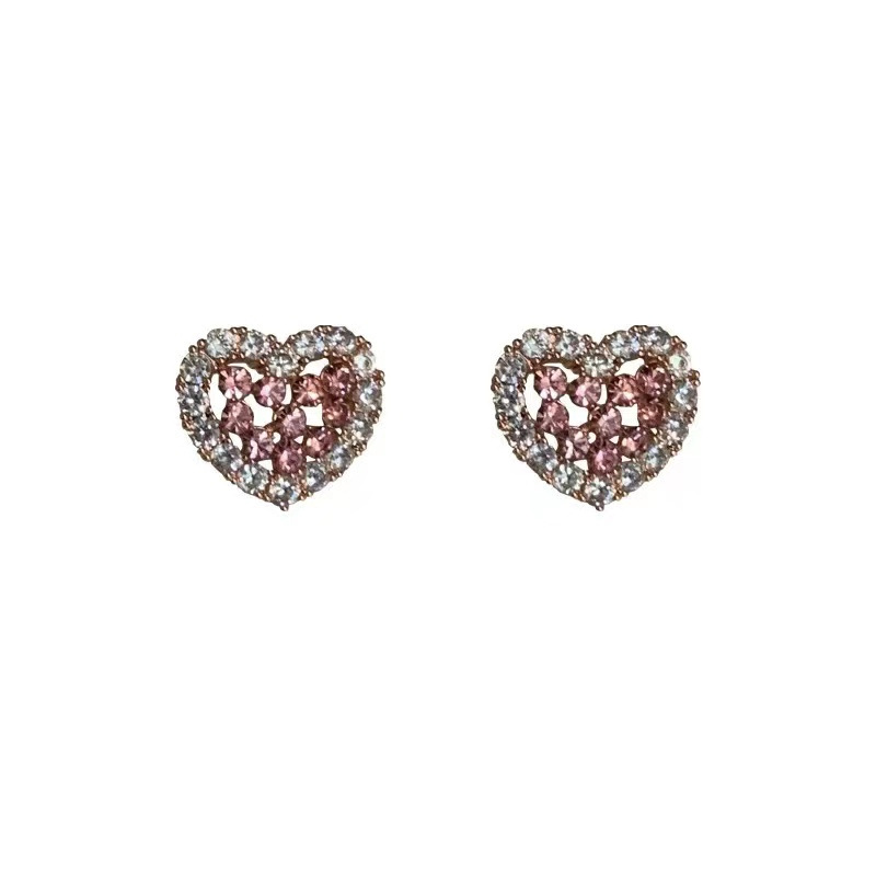 Wholesale Jewelry 1 Pair Sweet Heart Shape Butterfly Imitation Pearl Alloy Zircon Ear Studs display picture 4