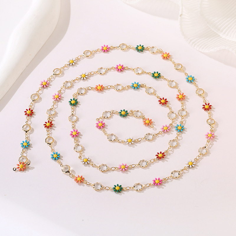 7g Weight Chain Jewelry Making Type DIY Jewelry Accessories, Bracelets, Necklace Classification 1 Piece Quantity Metal Material Star, Flower Pattern Women's Gender Simple Style, Korean Style Style Enamel, Plating Craft 1 Piece Star Flower DIY Jewelry Accessories Bracelets Necklace Metal Enamel Women's Simple Style Korean Style DIY Jewelry Accessories Bracelets Necklace 3