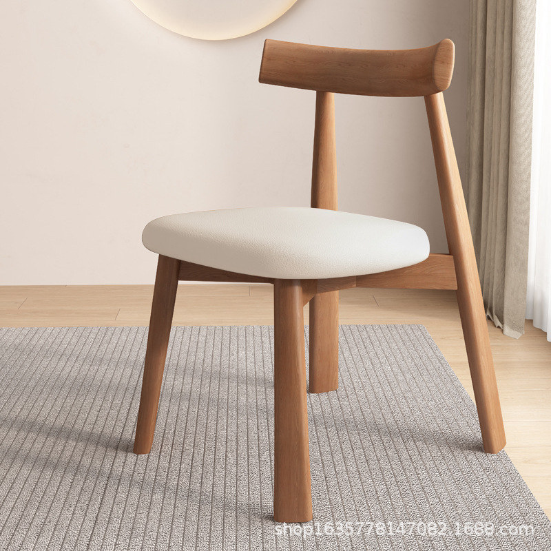 silla de comedor de madera maciza moderna simple, silla de respaldo de restaurante nórdico, estudio, mesa de comedor de hotel, taburetes, fábrica de origen