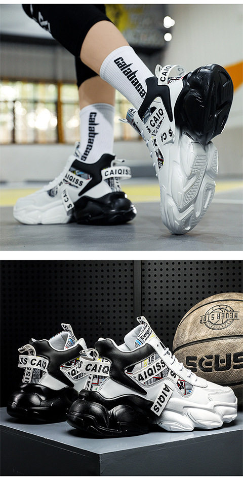 Giày thể thao nam cổ thấp đế bằng thắt dây phối màu, giày sneaker năng động thoáng khí — 5522 màu cam trắng, 5522 trắng đen, 5522 xanh hồ trắng chi tiết 20