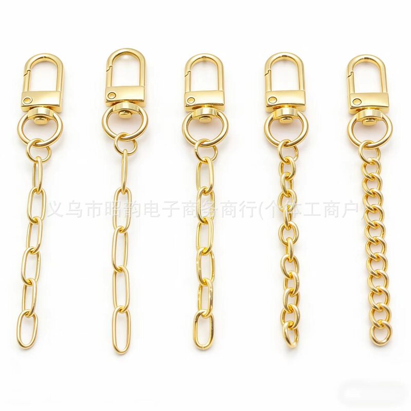 Four Sets of Color-Preserving Extension Chains with Metal Clasps in Stock for Bags, Dolls, Bracelets, Keychains, DIY Accessories, and Pendants